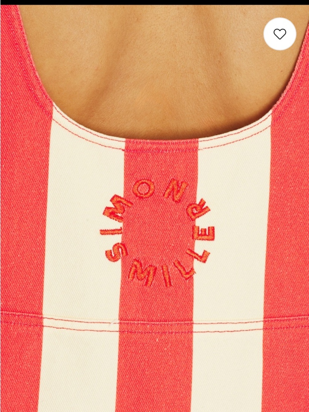 Simon Miller Red and Cream Vertical Stripe Tank - Picture 9 of 10